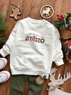 Bluza dziecięca z imieniem w świątecznym motywie