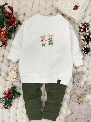 Bluza dziecięca z nadrukiem tańczących myszek