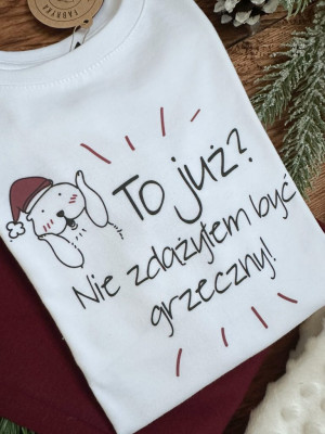 Koszulka dziecięca To już? Nie zdążyłem być grzeczny!