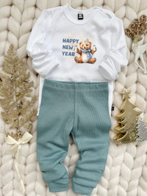Body niemowlęce z misiem Happy New Year