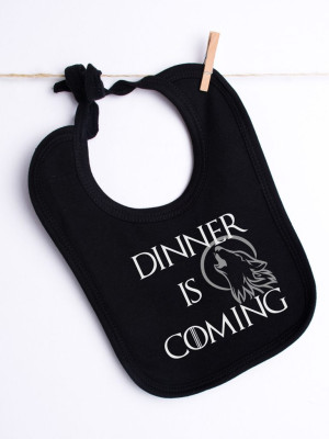 Śliniak dla niemowląt dinner is coming