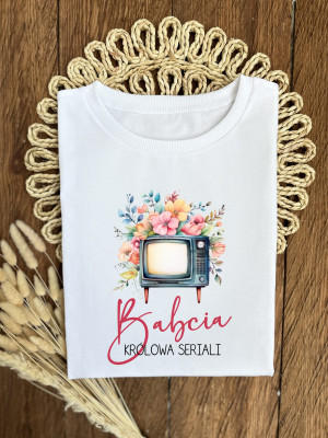 Koszulka damska Babcia królowa seriali
