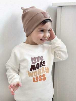 Bluza dziecięca love more worry less