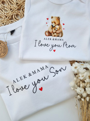 Komplet dla mamy i syna I love you