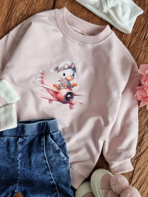 Bluza dziecięca kaczuszka w samolocie
