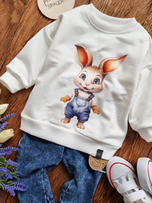 Bluza dziecięca króliczek w ogrodniczkach