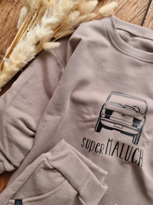 Kawowy komplet dresowy superMALUCH bluza + spodnie