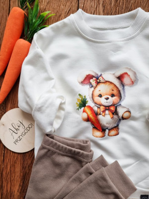 Bluza dziecięca misio z marchewką