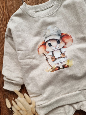 Komplet dla dziecka myszka podróżnik bluza + spodnie