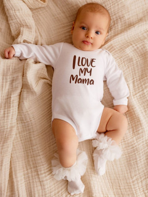 Body niemowlęce z nadrukiem i love my mama