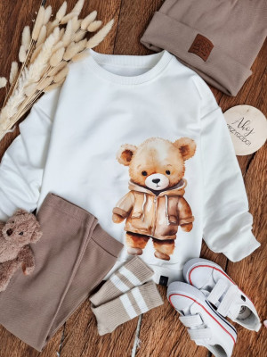 Bluza dziecięca beżowy misio w kurteczce