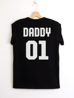 Koszulka męska z nadrukiem na plecach daddy 01
