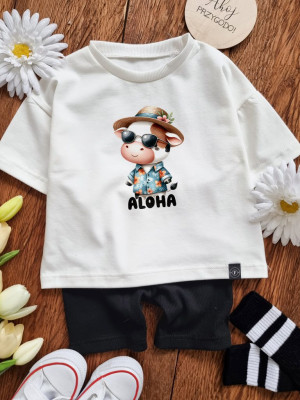 Koszulka dla dziecka krówka aloha