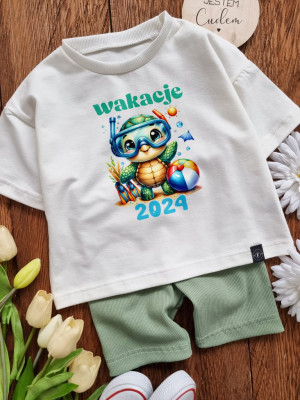 Koszulka dla dziecka żółwik nurek