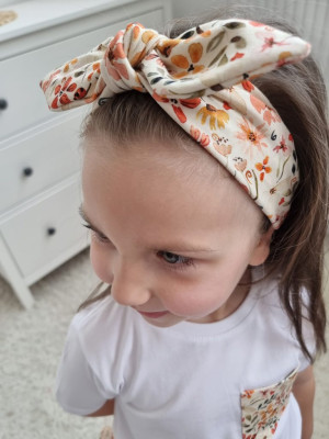 Opaska pin up pomarańczowy ogród