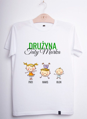 Koszulka męska Drużyna Taty (Twój projekt- kreator online)