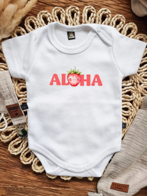 Body niemowlęce aloha truskawka