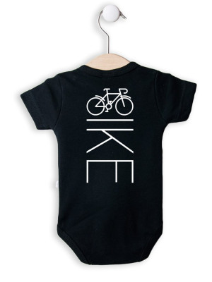 Body niemowlęce z nadrukiem na plecach BIKE
