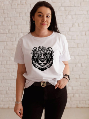 Koszulka damska z nadrukiem mama bear