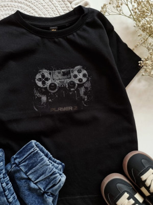 Koszulka dziecięca czarny pad player2