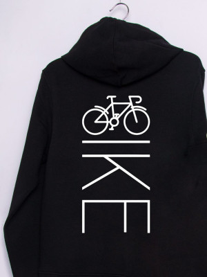 Bluza z kapturem z nadrukiem na plecach BIKE