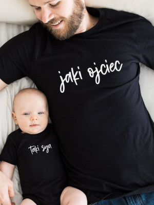 Komplet z nadrukiem jaki ojciec taki syn