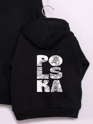 Bluza dziecięca z kapturem z nadrukiem na plecach POLSKA