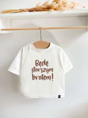 Koszulka dziecięca z nadrukiem Będę starszym bratem!