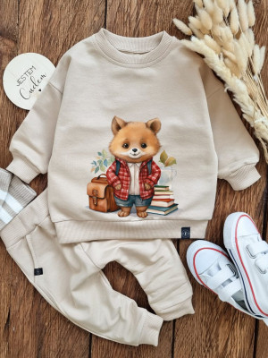 Komplet dla dziecka lisek w czerwonej kurteczce (bluza + spodnie)
