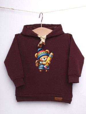 Bluza dziecięca z kapturem misio z kredką