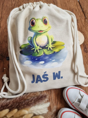 Worek dla dziecka żabka na liściu