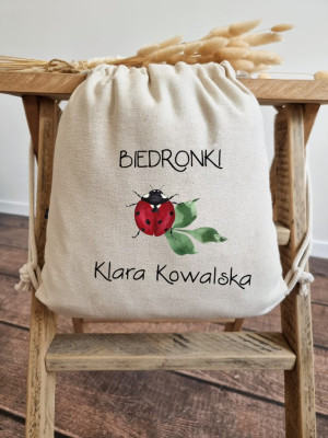 Worek dla dziecka grupa biedronki + imię