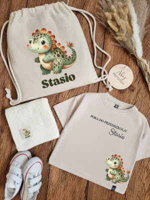 Zestaw do przedszkola 3el. słodziak dinozaur