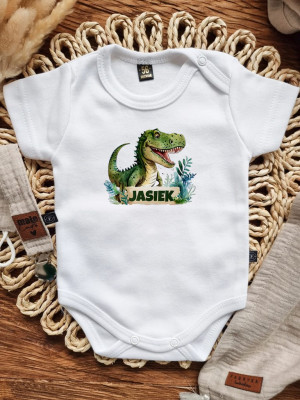 Body niemowlęce zielony dinozaur