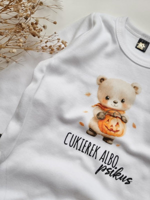 Body niemowlęce misio cukierek albo psikus