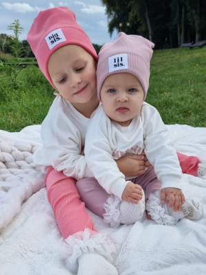 Czapka dla dziecka big sis/lil sis + komin
