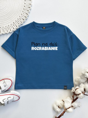 Koszulka dziecięca plan na dziś: rozrabianie