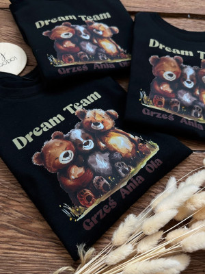 Koszulka dziecięca z misiami dream team