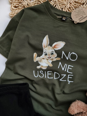 Koszulka dziecięca króliczek no nie usiedzę