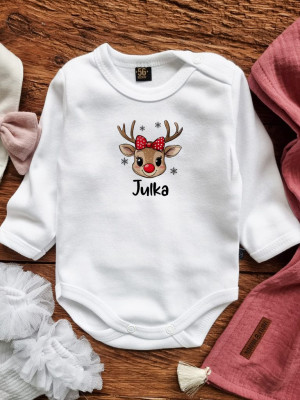 Body niemowlęce z buźką renifera