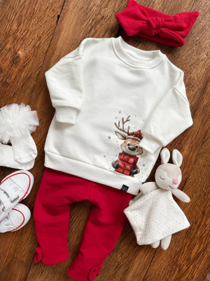 Bluza dziecięca reniferek z prezentem