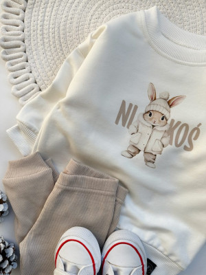 Bluza dziecięca króliczek w zimowej kurtce