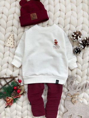 Bluza dziecięca mały miś na nartach