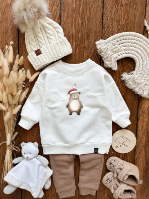 Bluza dziecięca świąteczny niedźwiadek