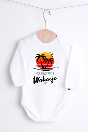 Body z nadrukiem nasze pierwsze wspólne wakacje + rok