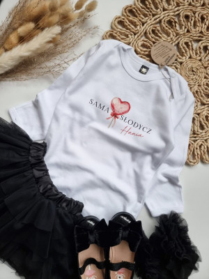 Body dla niemowlaka z nadrukiem lizaka sama słodycz