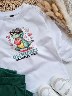 Koszulka dziecięca dino złodziej serc