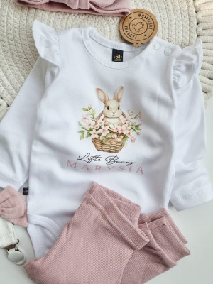 Body niemowlęce z falbankami przy rękawach little bunny