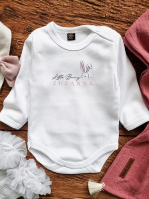 Body niemowlęce z imieniem little bunny