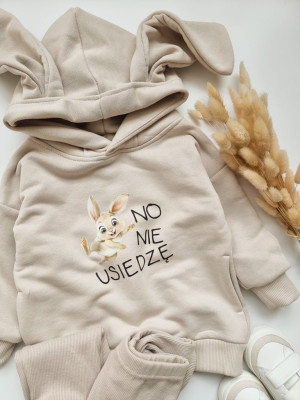 Bluza z kapturem z uszkami zajączka no nie usiedzę